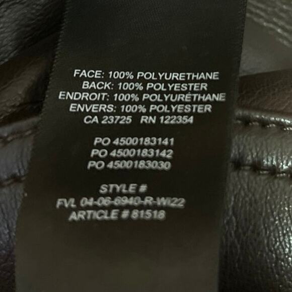 Aritzia Wilfred The Melina Tan Faux Leather High Rise Straight Trousers Pants 2 - Picture 5 of 5